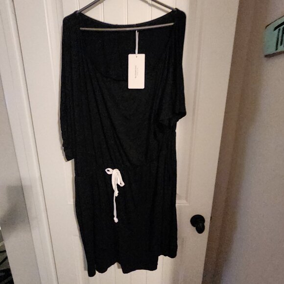BloomChic Pants - BloomChic Solid Knotted Front Pocket One Shoulder Jumpsuit